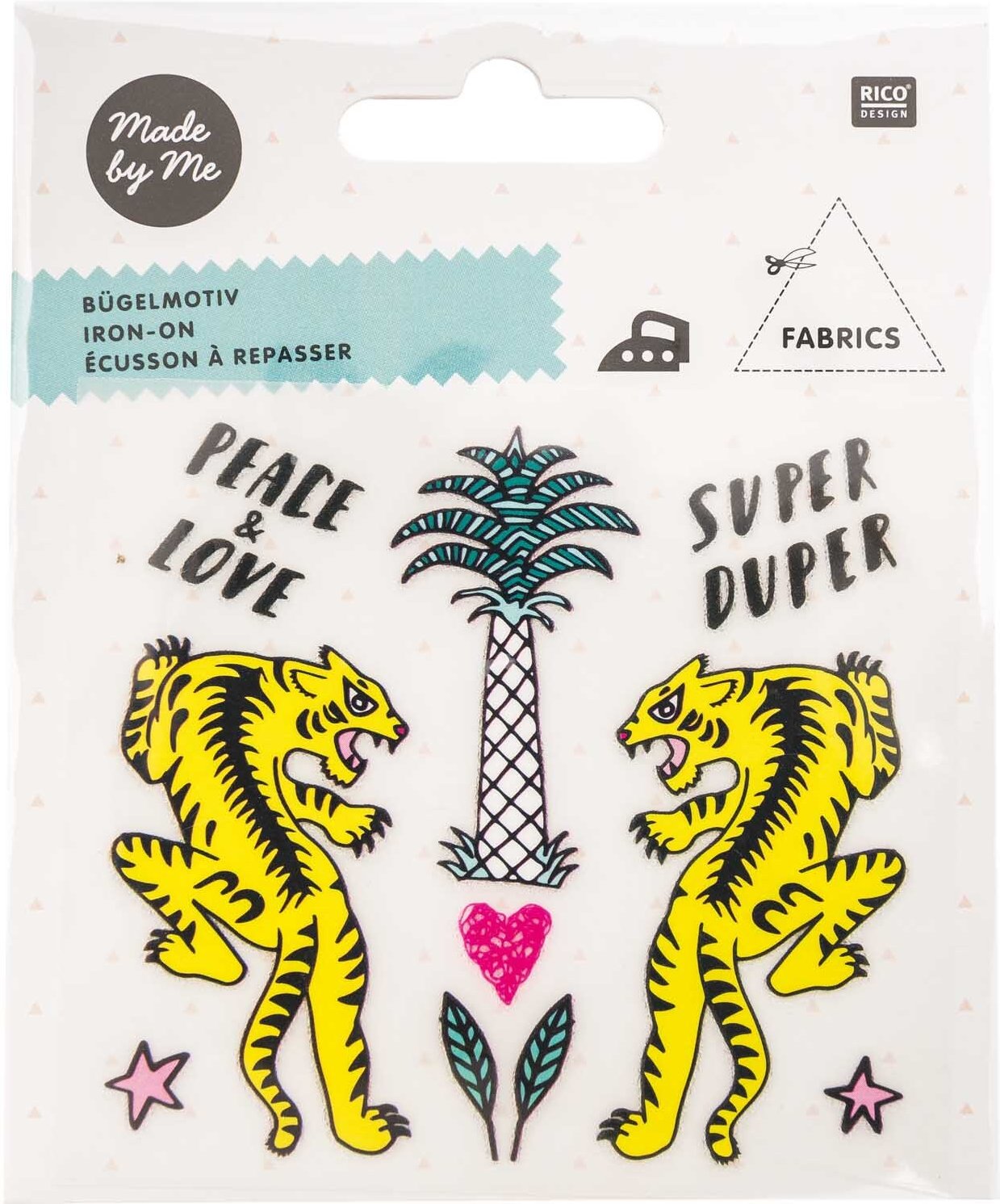 Rico Design Bügelmotivset Tiger-Palme