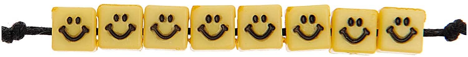 Rico Design Smiley® Originals Perlen Würfel gelb 6x6x6mm 70 Stück
