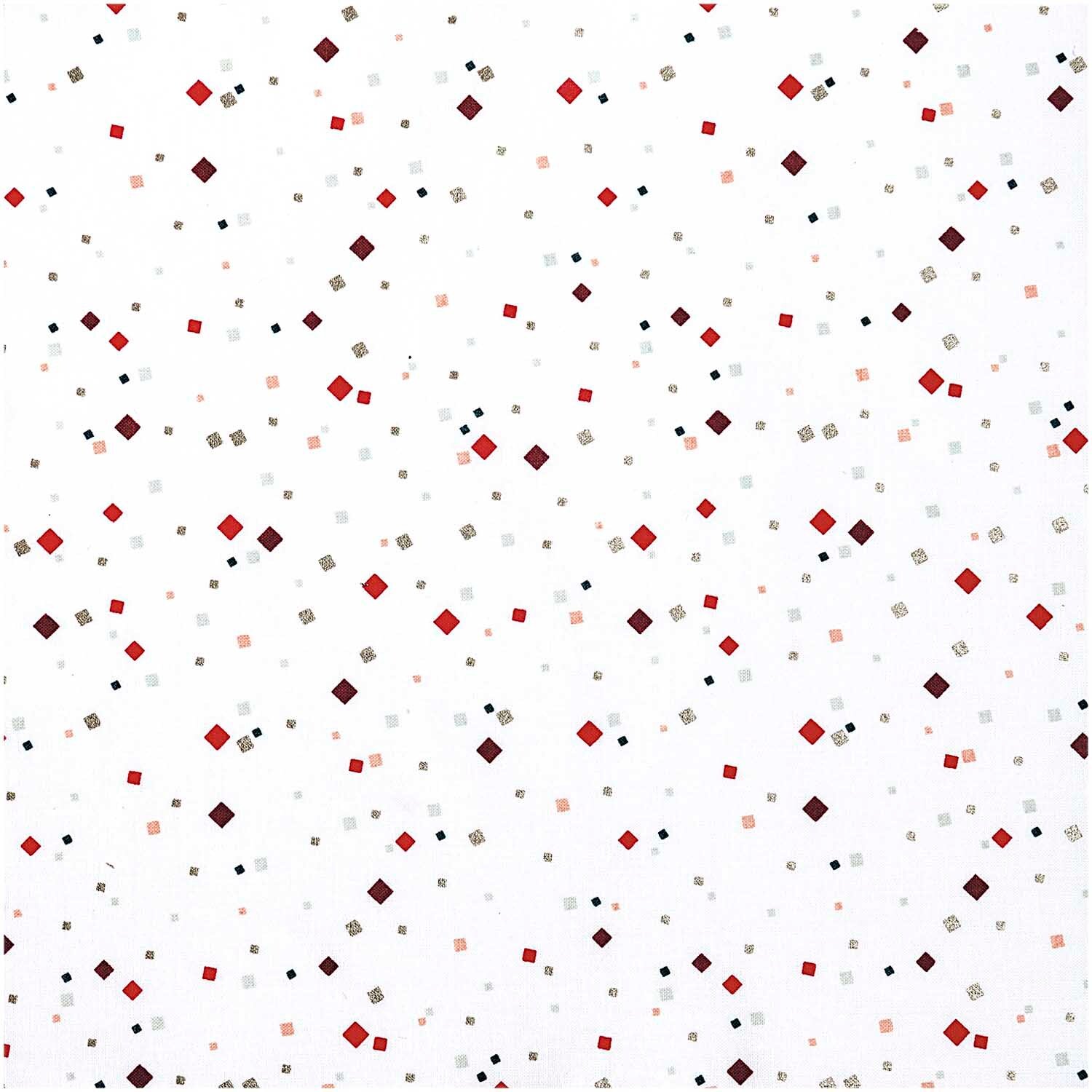 Rico Design Druckstoff Konfetti weiß-gold 50x140cm