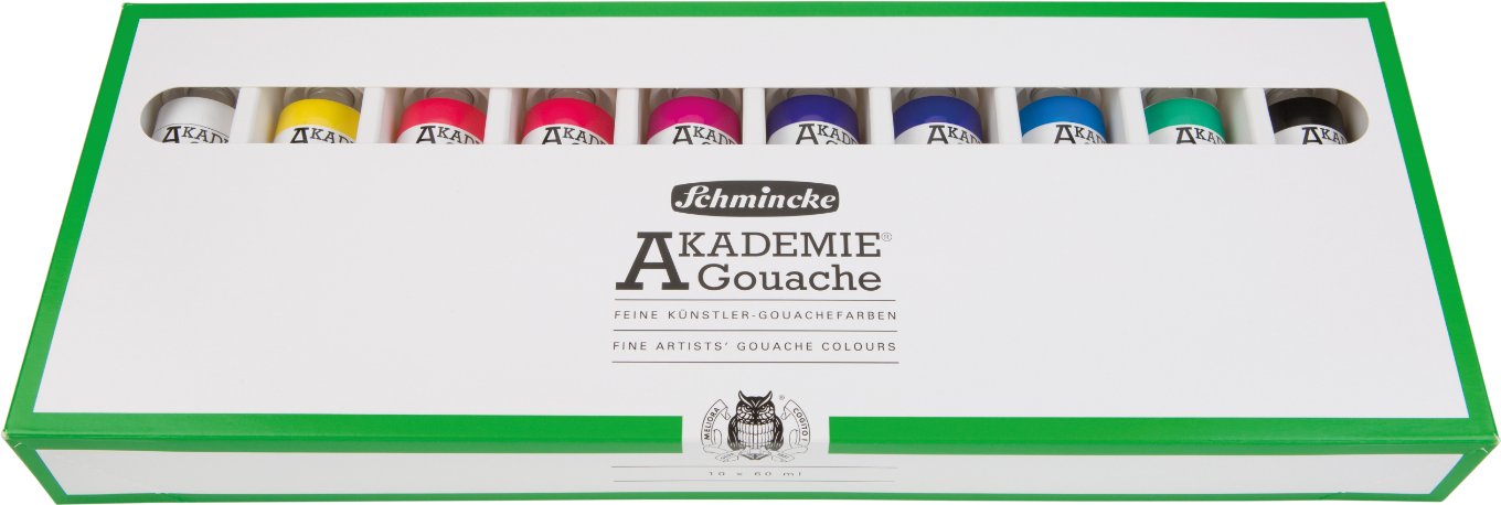 Schmincke Akademie Gouache Kartonset 10x60ml
