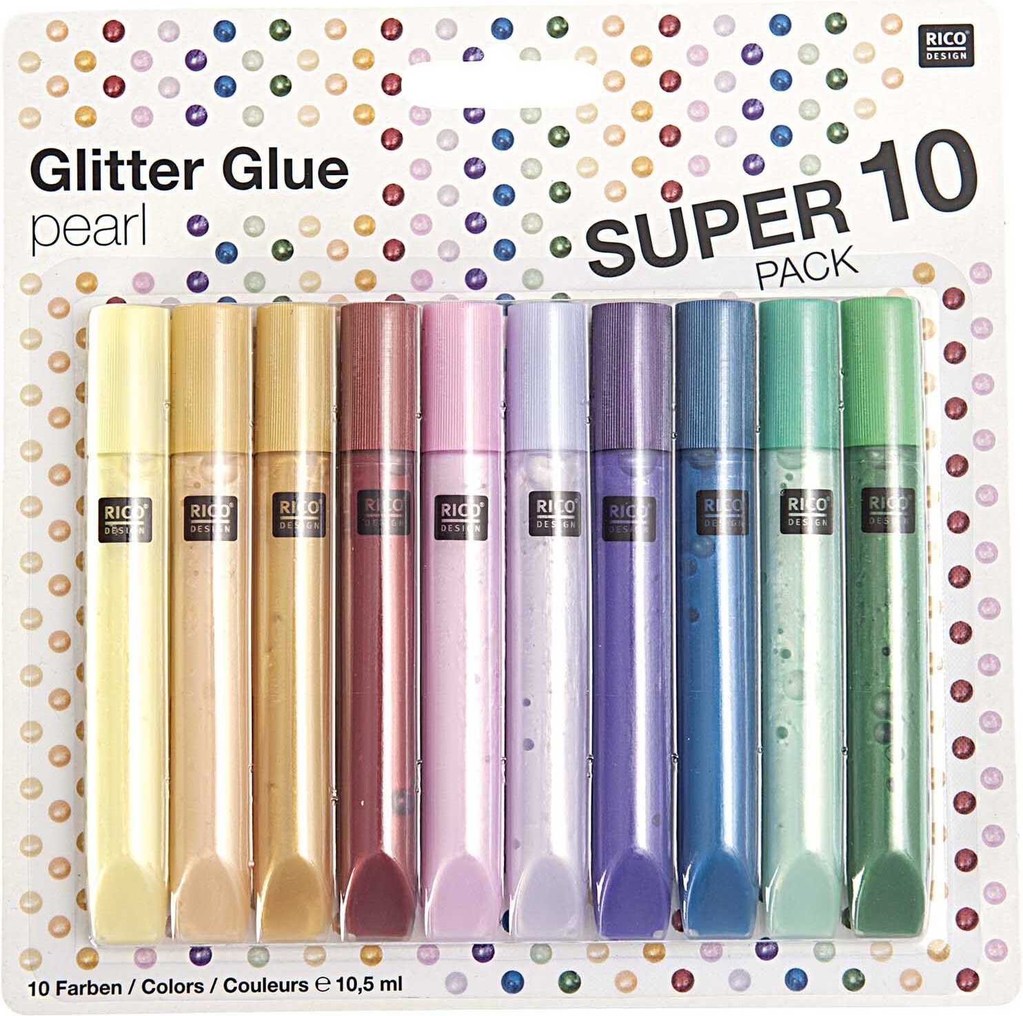 Rico Design Glitter Glue pearl 10x10,5ml