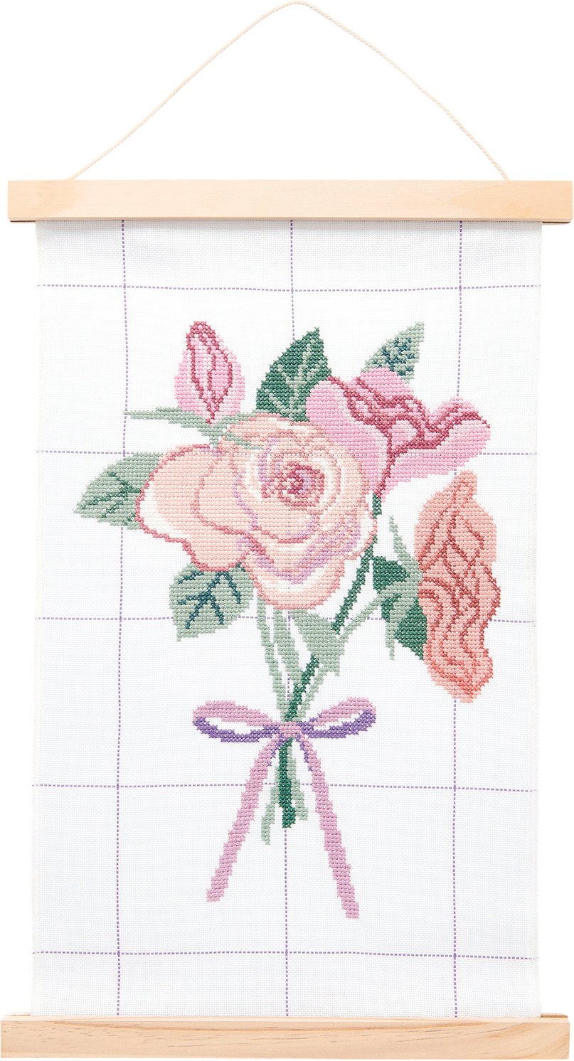 Rico Design Stickpackung Bild Blumenstrauß mit Posterhänger