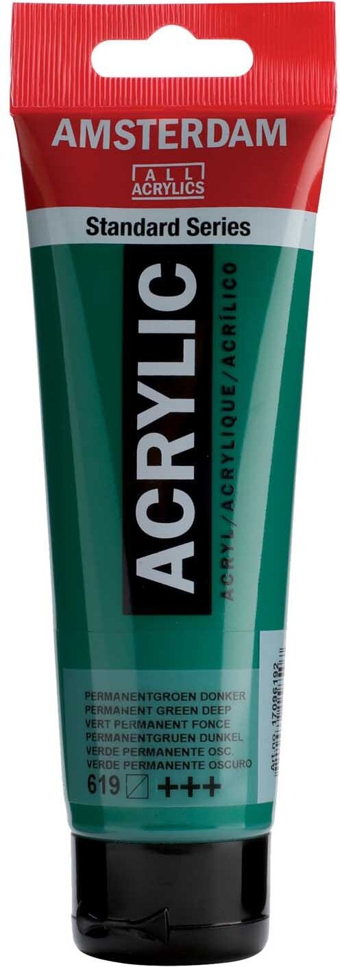 AMSTERDAM Acrylfarbe 120ml Permanentgrün dunkel