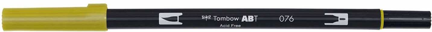 Tombow ABT Dual Brush Pen Green Ochre 076