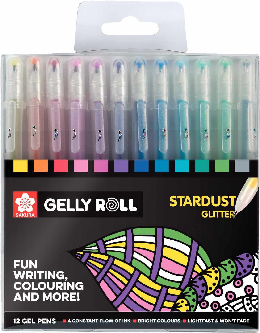 SAKURA Gelly Roll Stardust Glitter Gelstifte Set 12 Stück