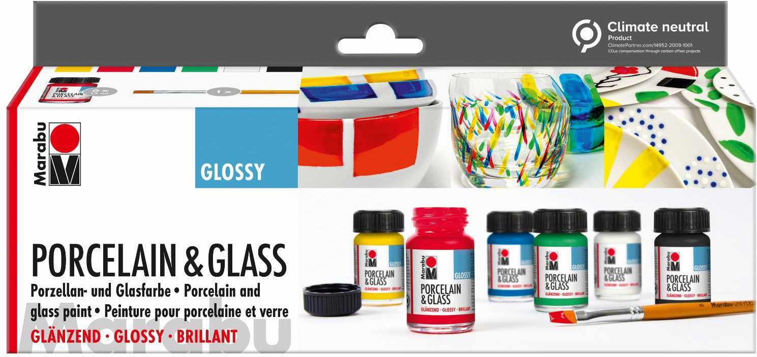 Marabu Porcelain & Glass Starterset glossy