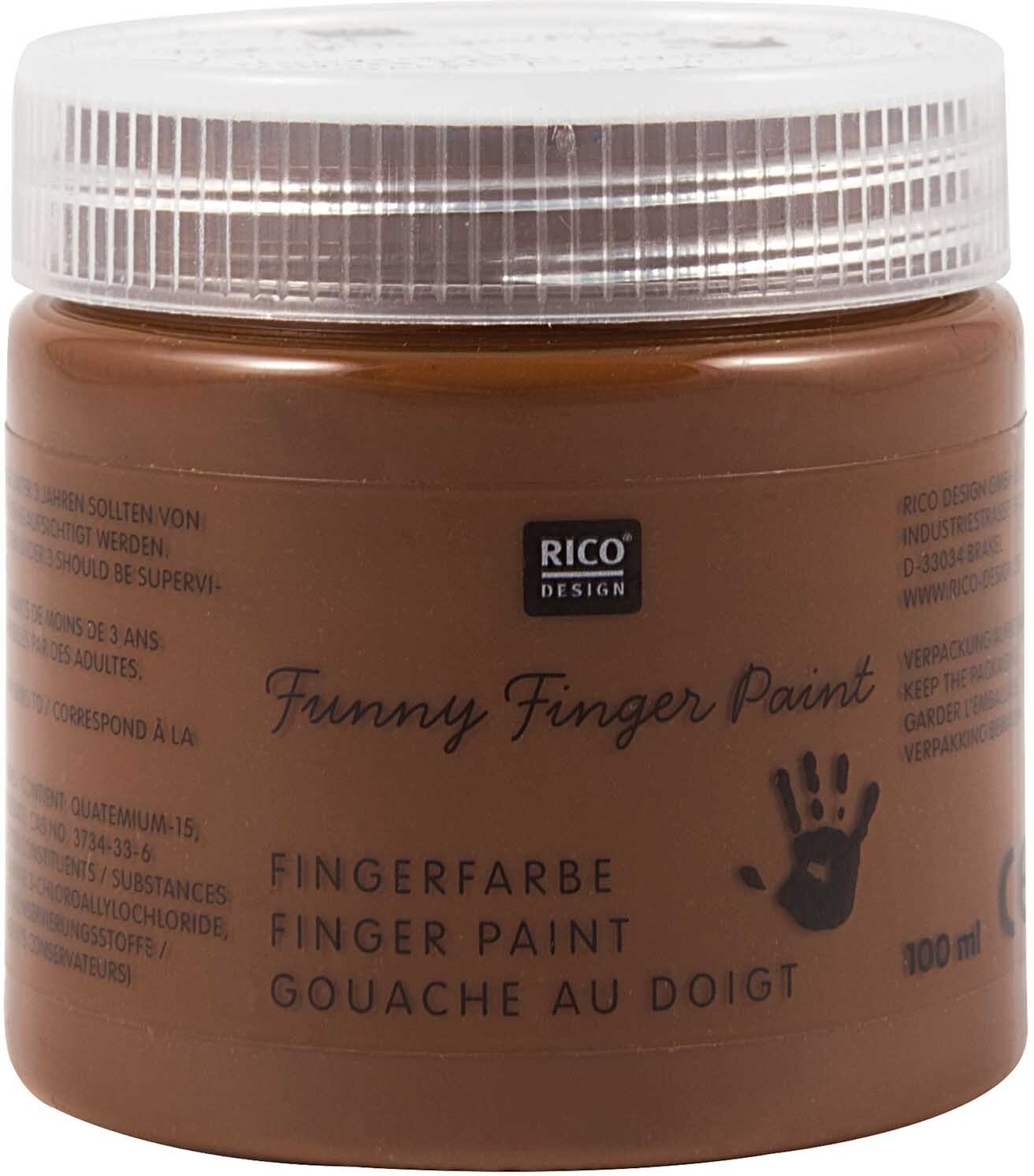 Rico Design Fingerfarbe 100ml Braun
