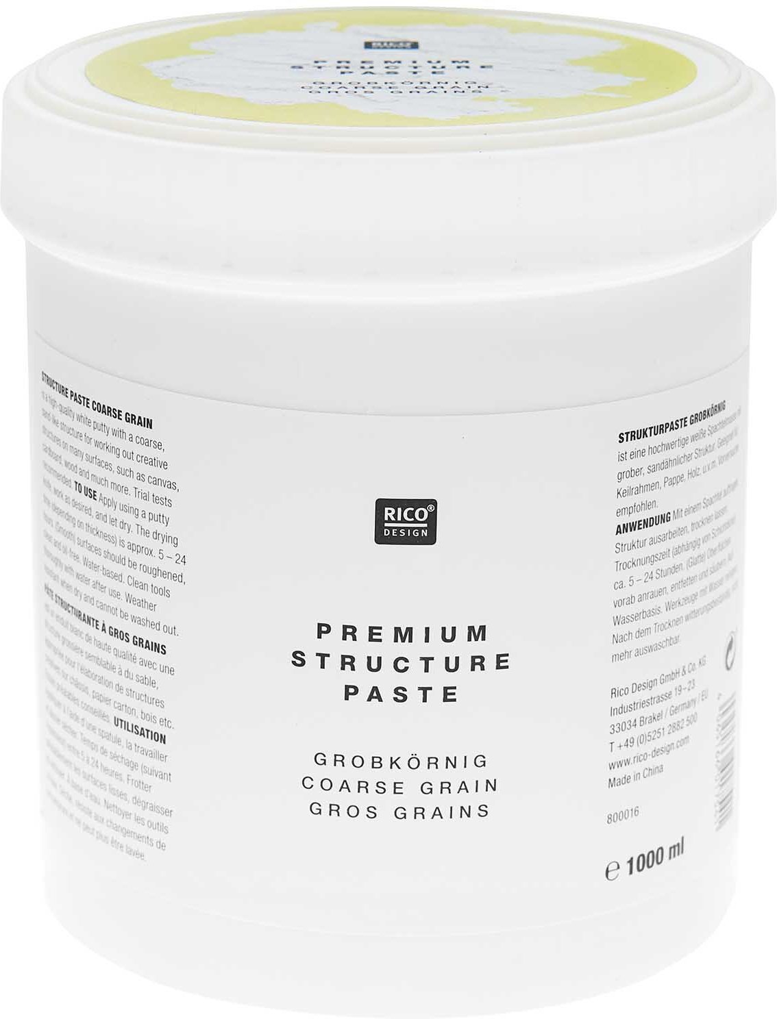 Rico Design ART Premium Strukturpaste grobkörnig 1000ml