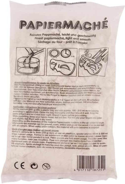 Glorex Papiermaché elfenbein 200g