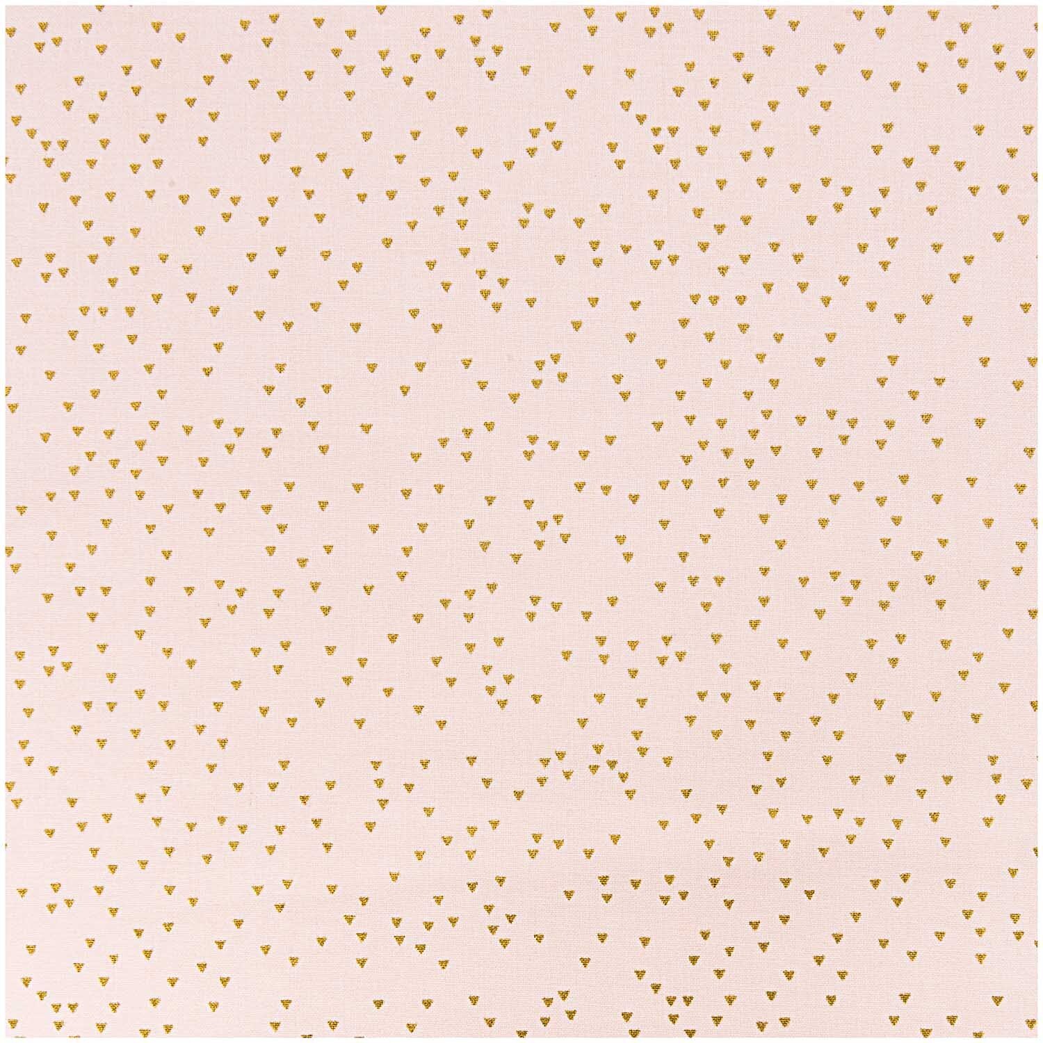 Rico Design Stoff Dreiecke puder-gold 140cm