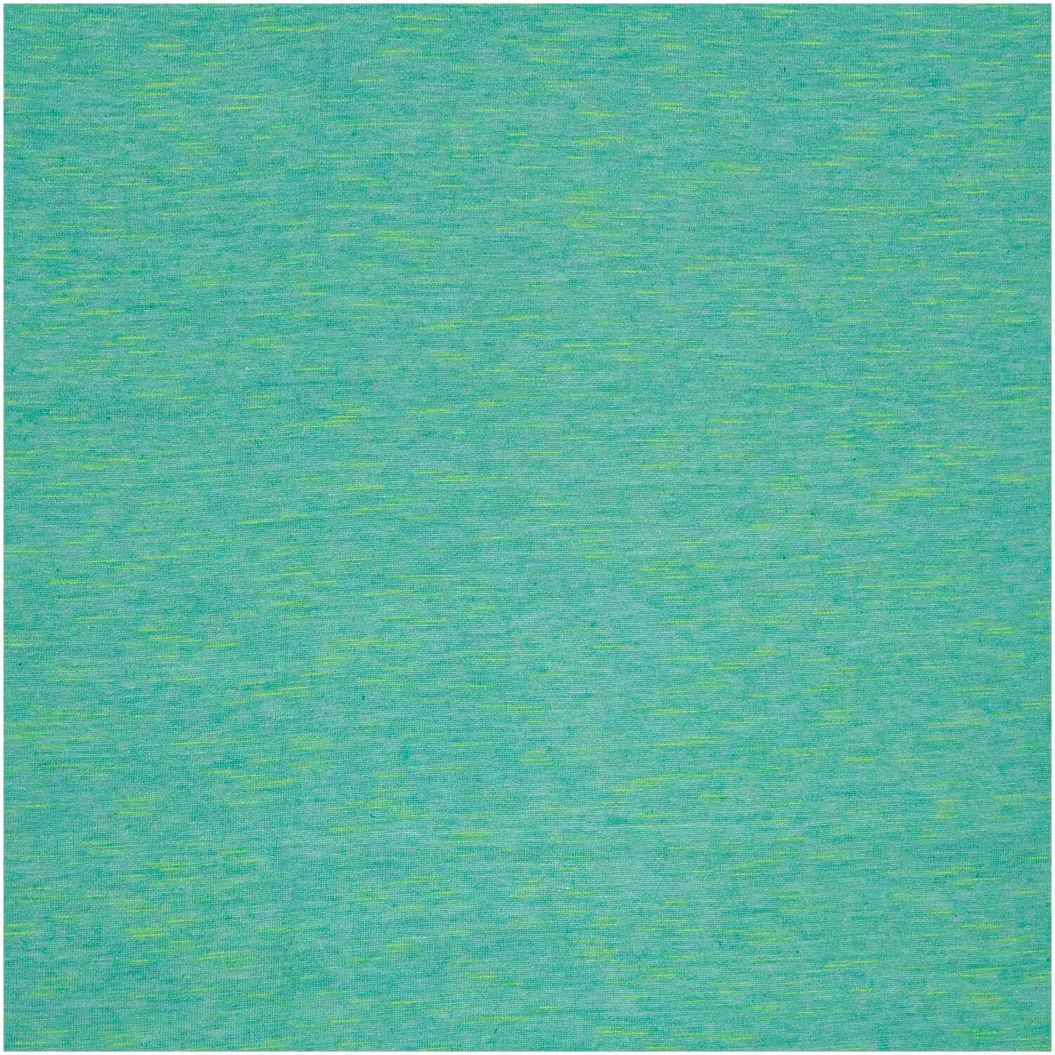 Rico Design Stoffabschnitt Jersey türkis/neon grün 80x100cm