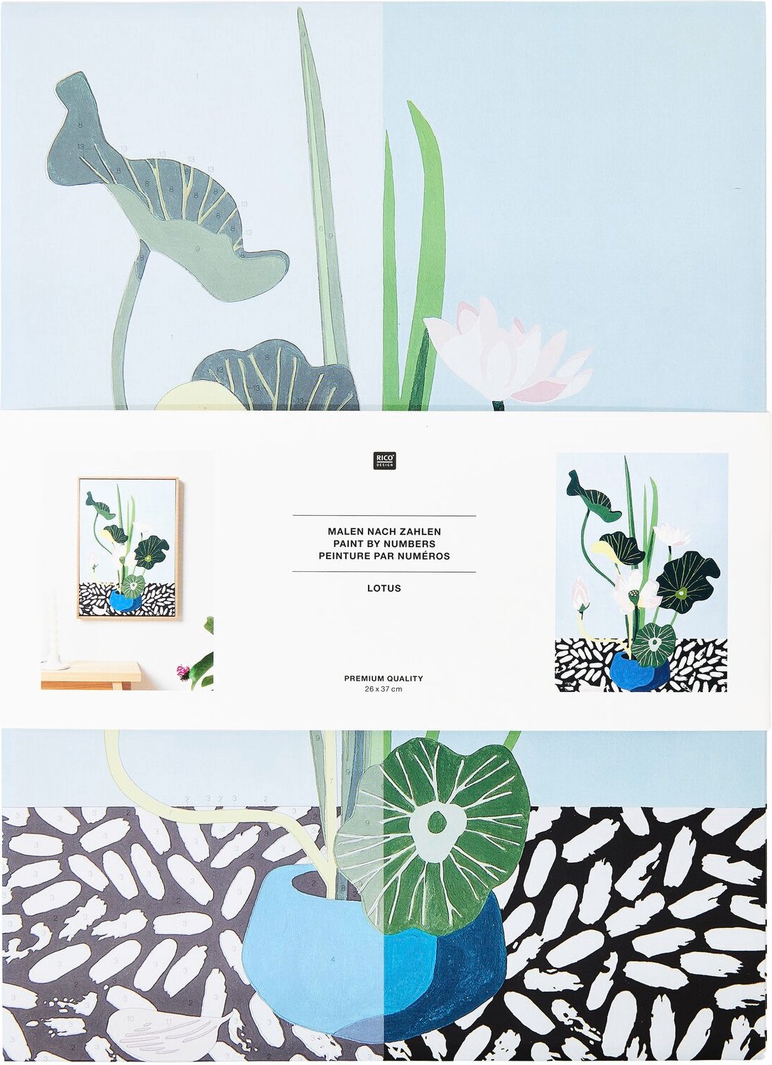 Rico Design Malen nach Zahlen Lotus