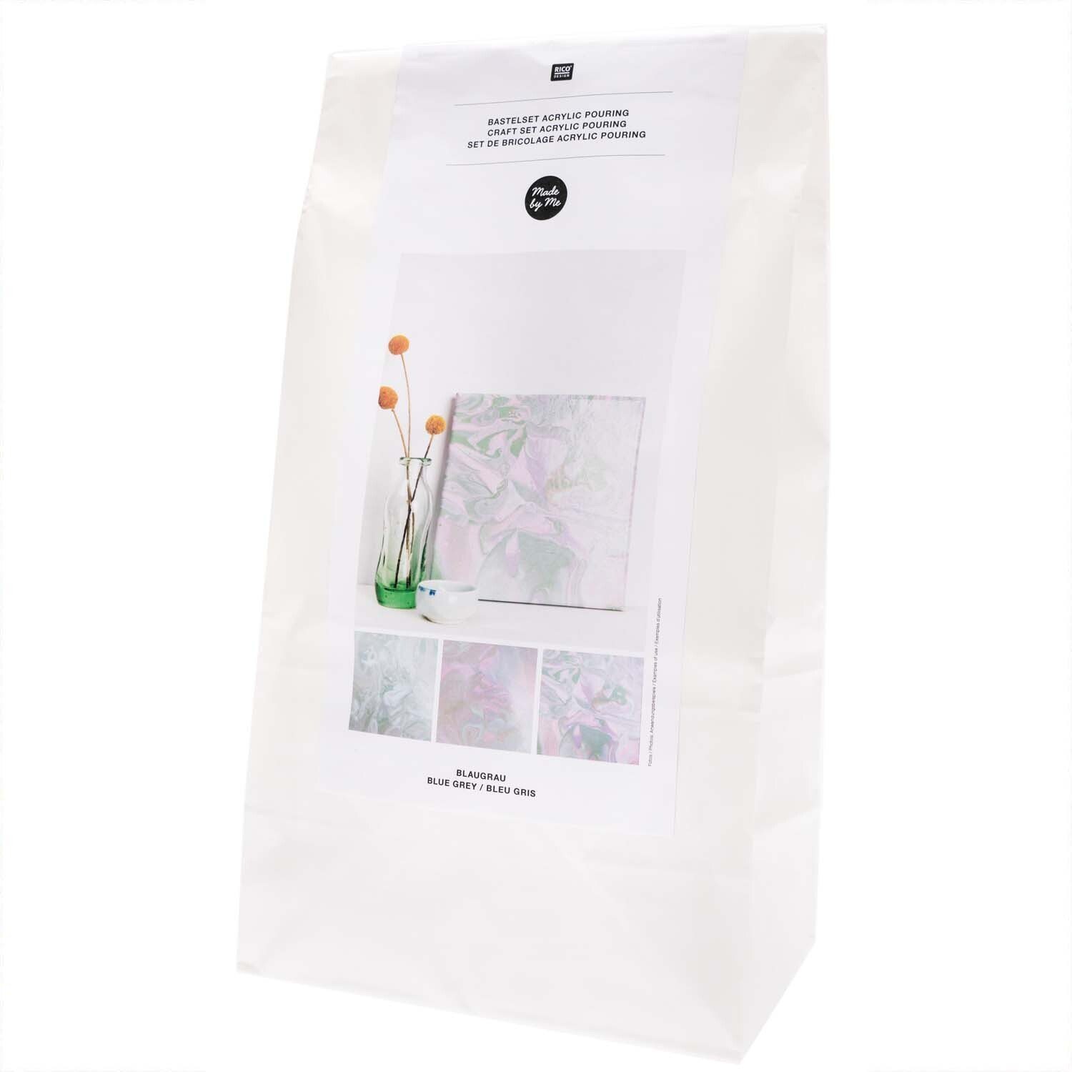 Rico Design Bastelset Acrylic Pouring Blaugrau