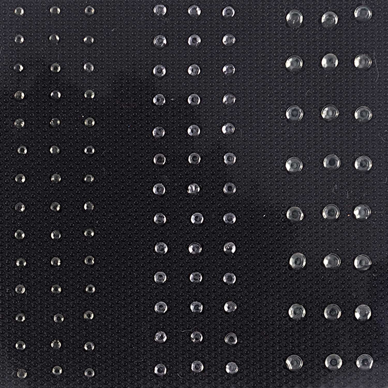 Rico Design Bügelmotiv Streifen grau 2-4mm Strass