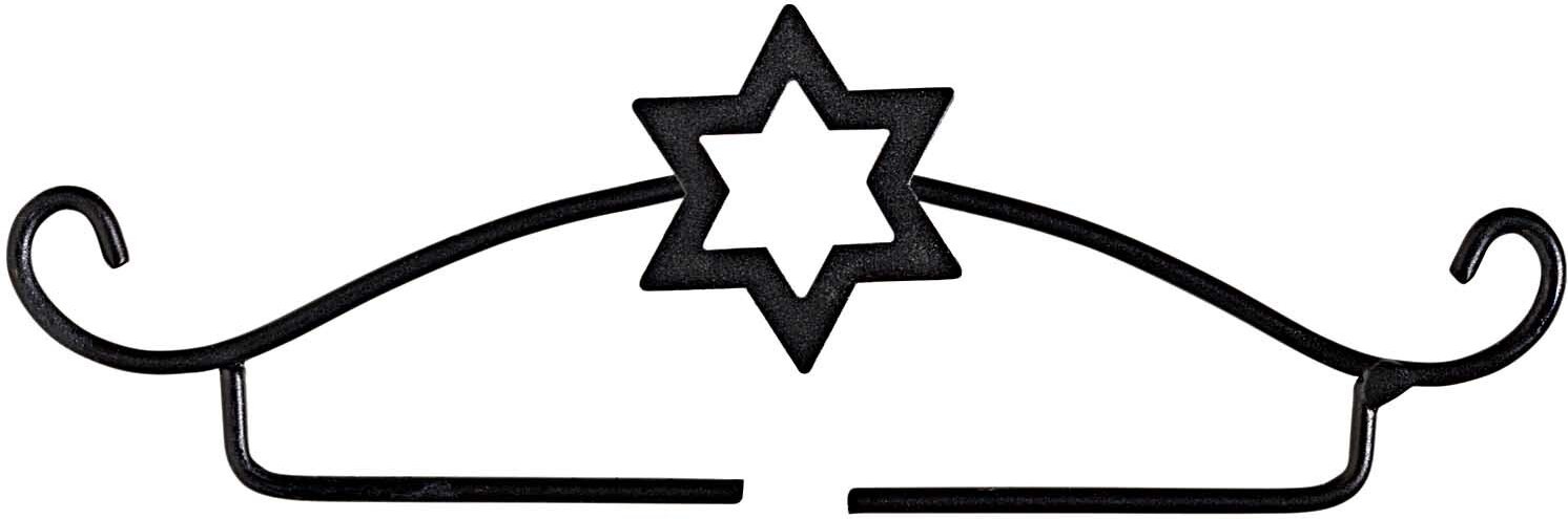 Rico Design Dekobügel Stern schwarz 11cm