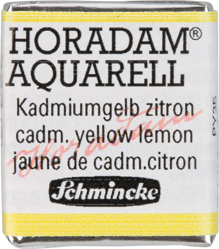 Schmincke HORADAM Aquarellfarbe 1/2 Näpfchen Kadmiumgelb zitron