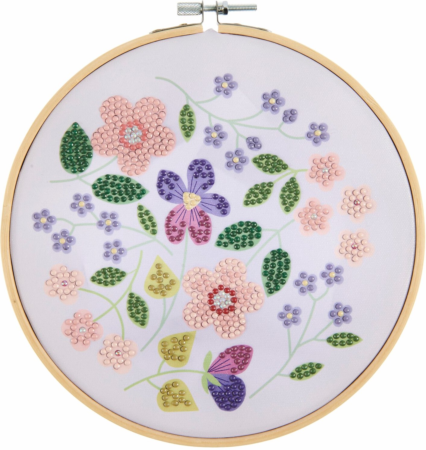 Rico Design Diamond Painting DIY-Set Schimmernde Blumen 19-teilig