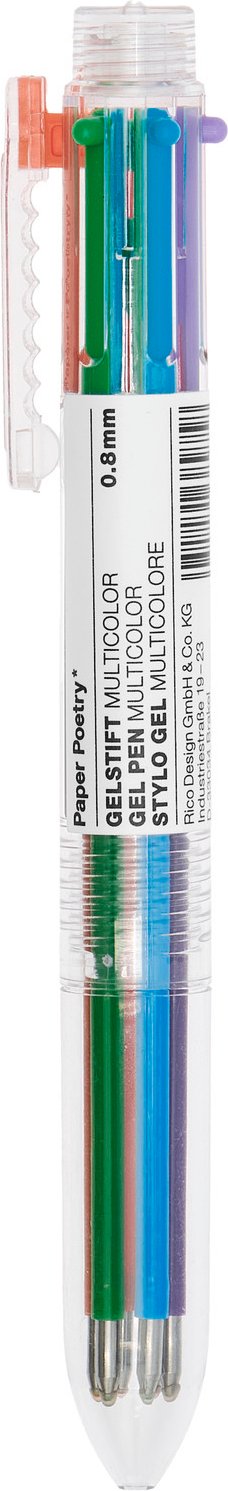 Rico Design Paper Poetry mehrfarbig Gelstift mehrfarbig 6 Stück Multicolored