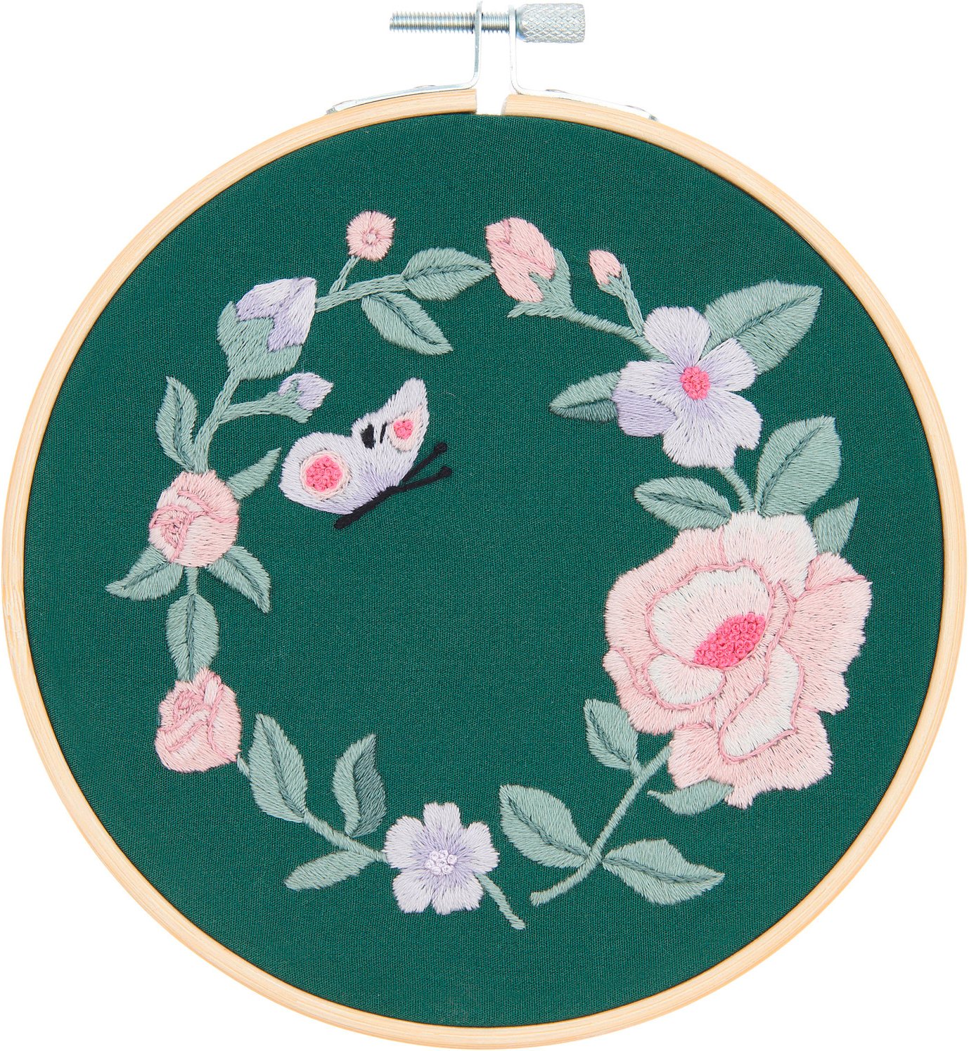 Rico Design Stickpackung Blumenkranz vorgezeichnet