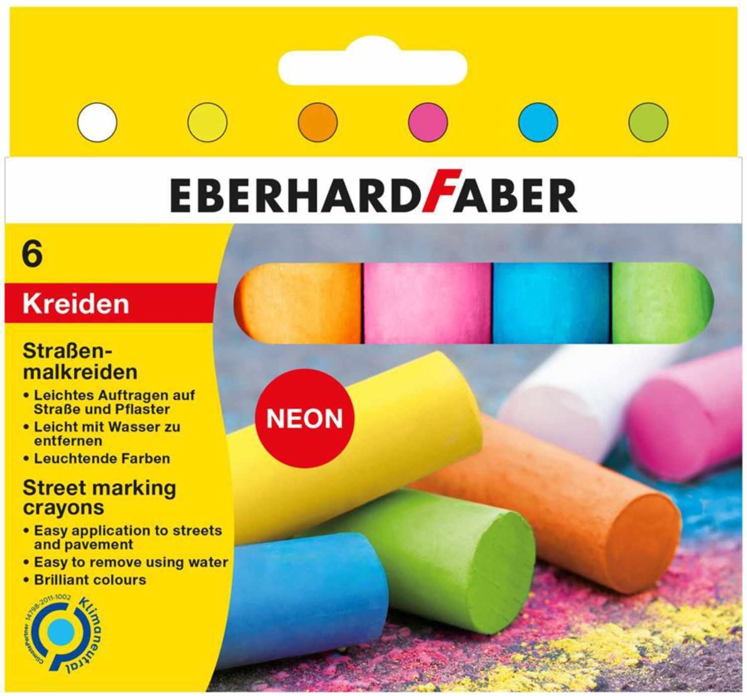 Eberhard Faber Straßenmalkreide Neon 6 Stück