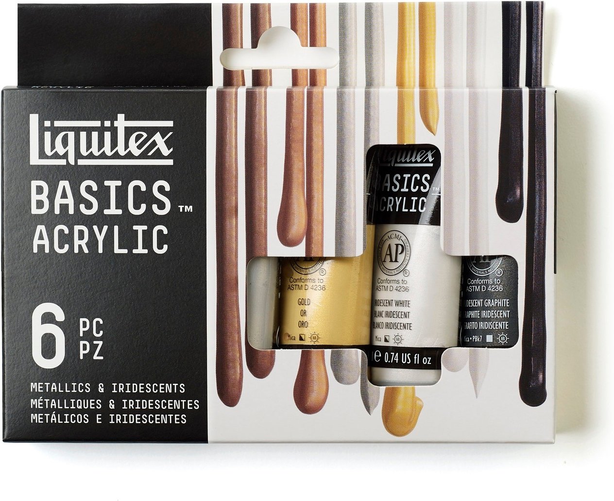 Liquitex Basics Acrylfarben Set Metallic 6x22ml