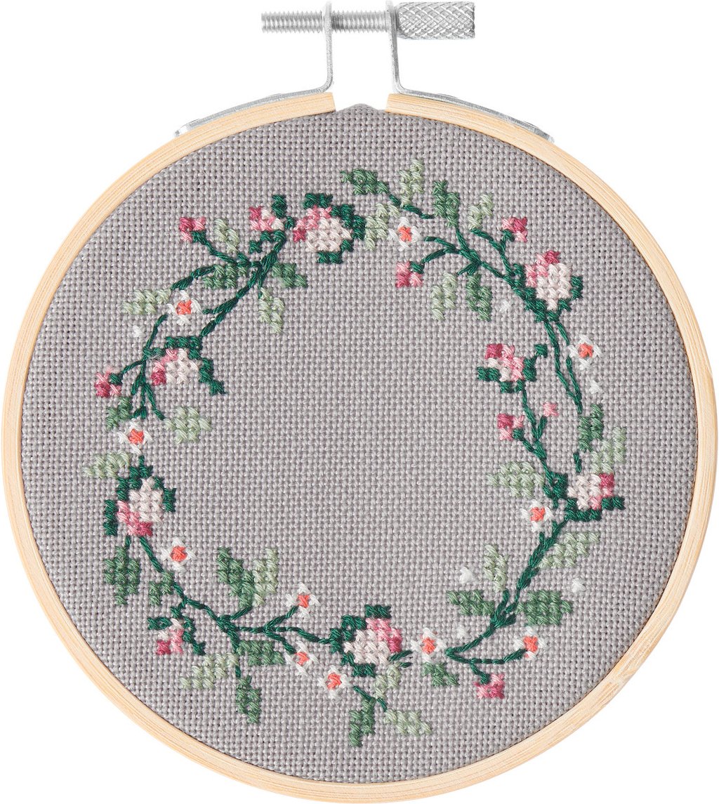 Rico Design Stickpackung Bild Blumenkranz