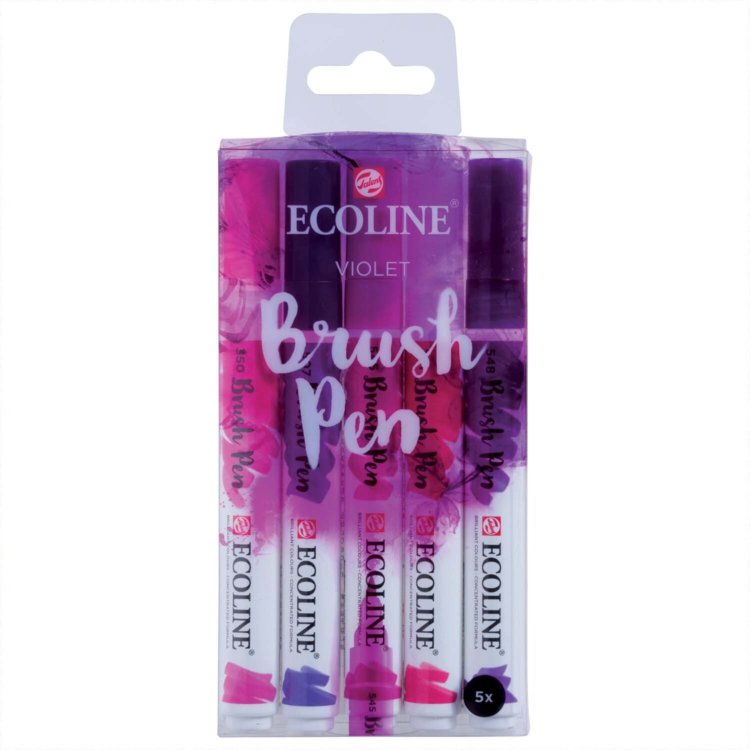 ECOLINE Brush Pen Set 5 Stück Violett