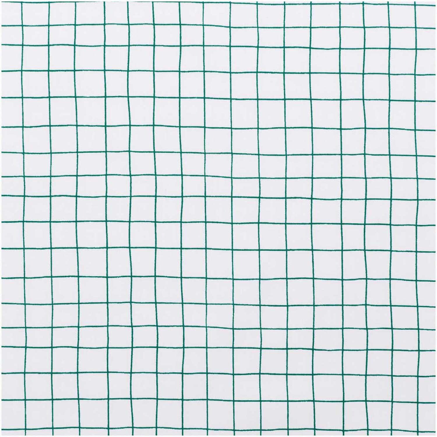 Rico Design Druckstoff Hygge kariert weiß-grün 50x140cm