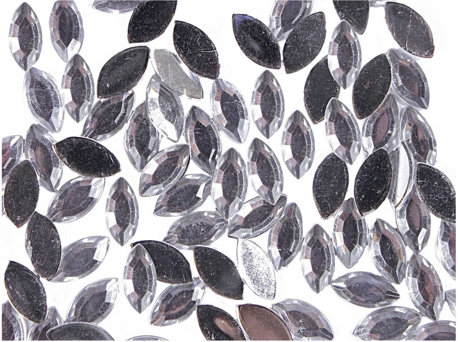 Rico Design Strass Blätter klar 100 Stück