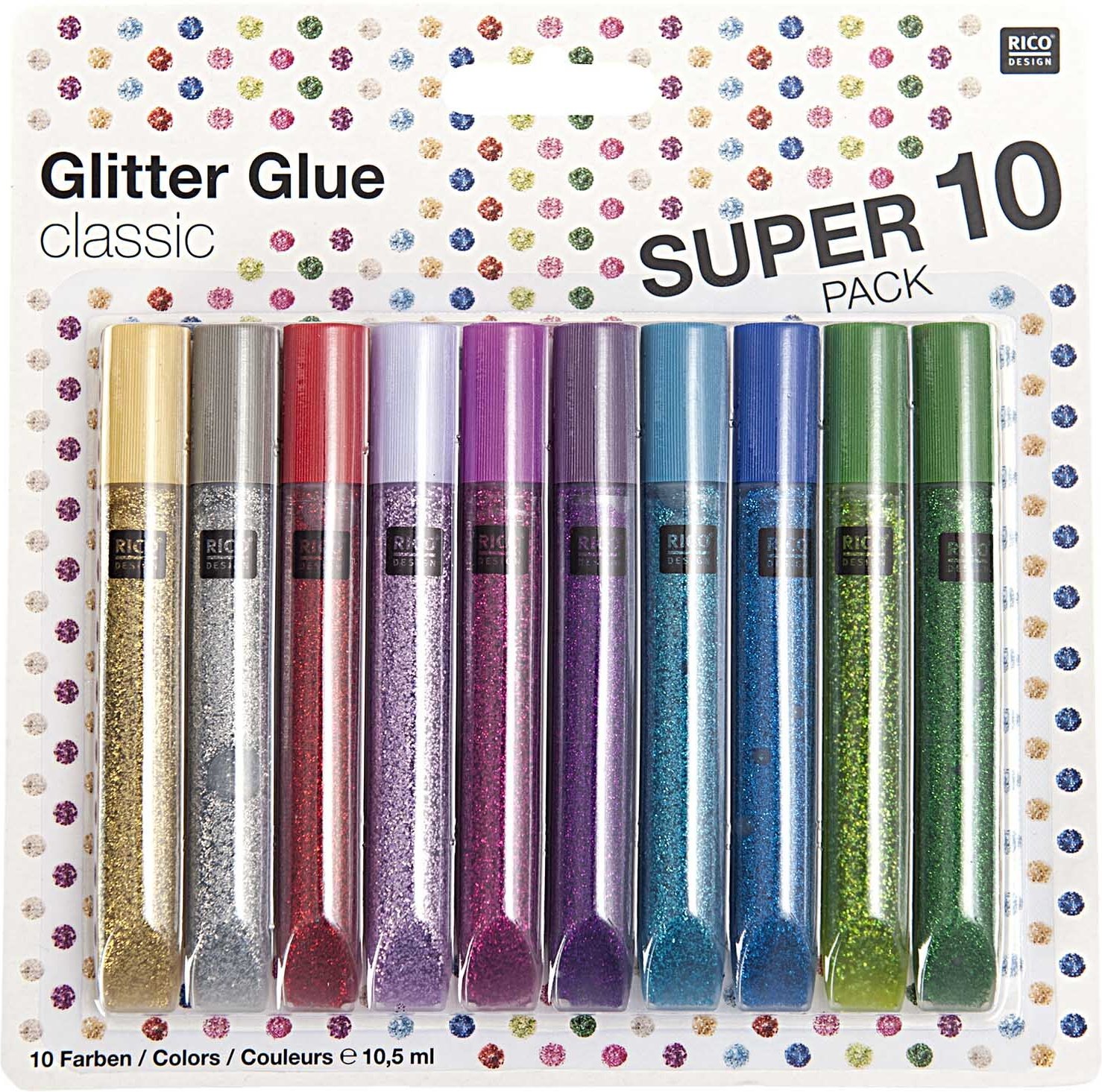Rico Design Glitter Glue classic 10x10,5ml