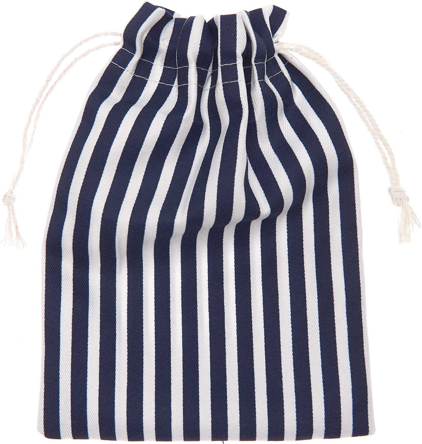 Rico Design Baumwollbeutel blau-weiß gestreift 15x20cm