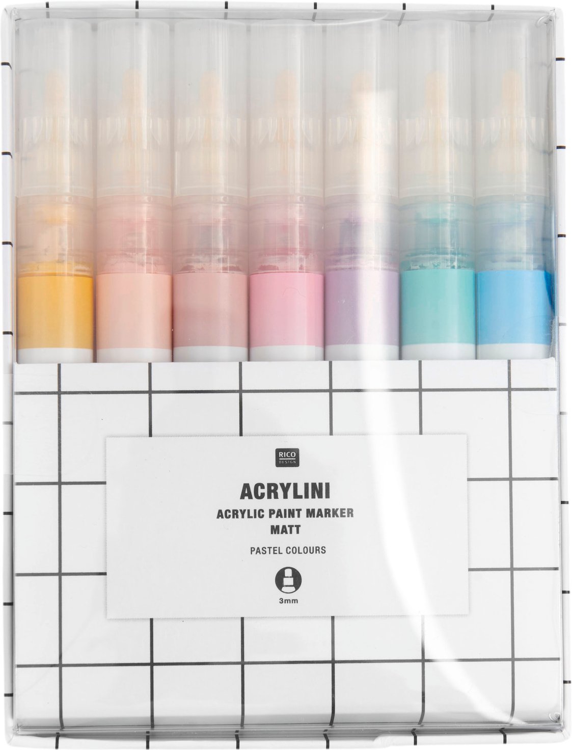 Rico Design Acrylini Marker Set Pastel Colours Pastel Colours
