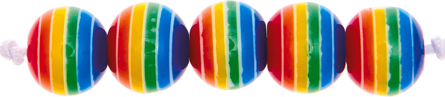 itoshii Regenbogen Perlen 8mm 48 Stück