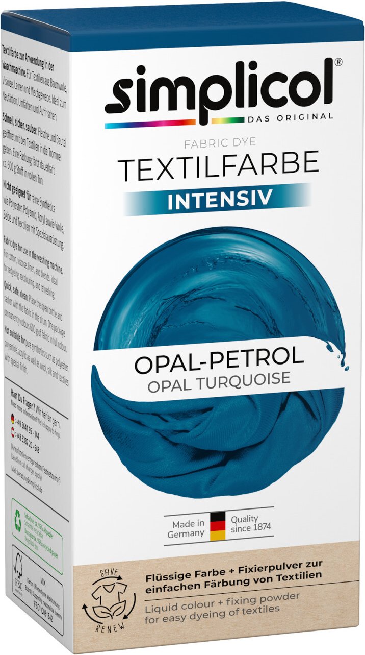 simplicol Textilfarbe intensiv 150ml Opalpetrol