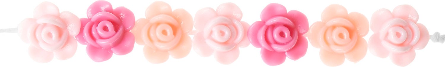 Rico Design itoshii Rosen Perlen rund Rosa/ Aprikot