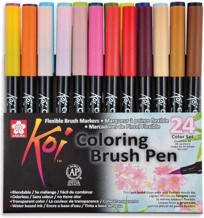 Koi Coloring Brush Pen Mehrfarbig