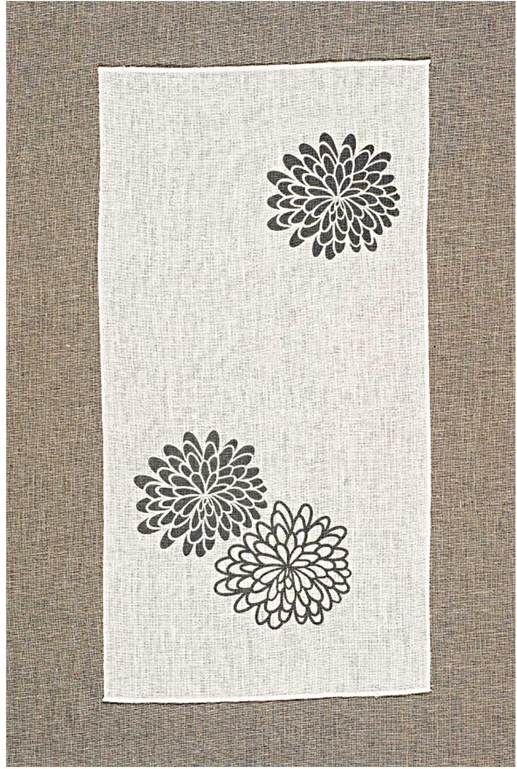 Rico Design Leinenband bedruckt Chrysantheme 11-fädig, 30cm