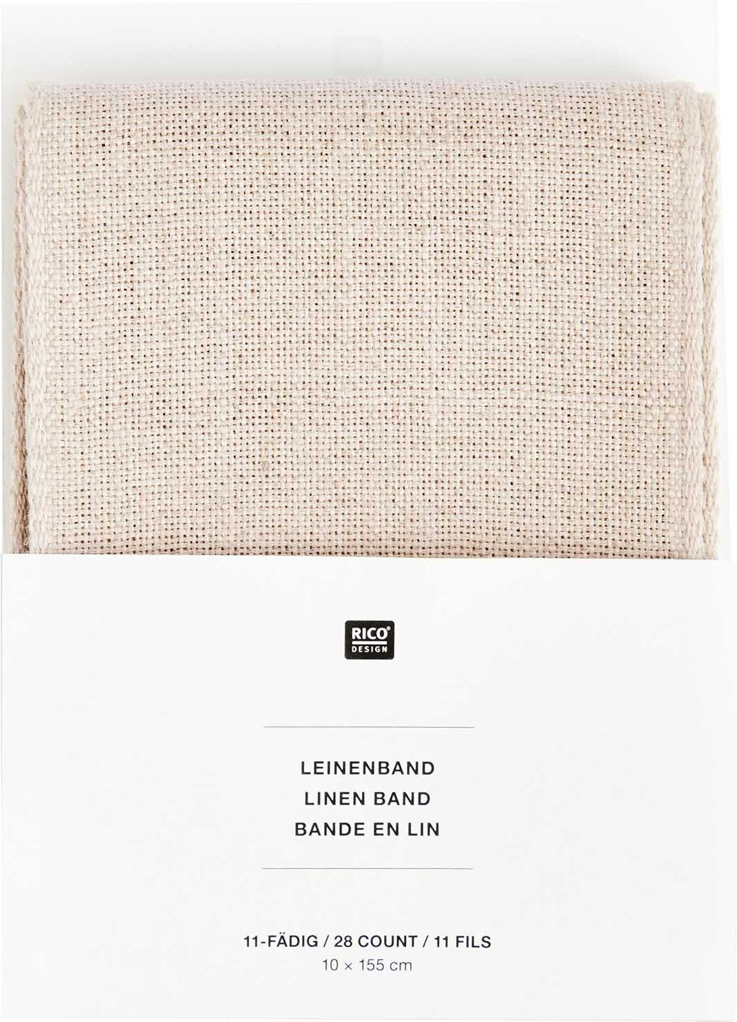 Rico Design Leinenband natur 11-fädig 10x155cm