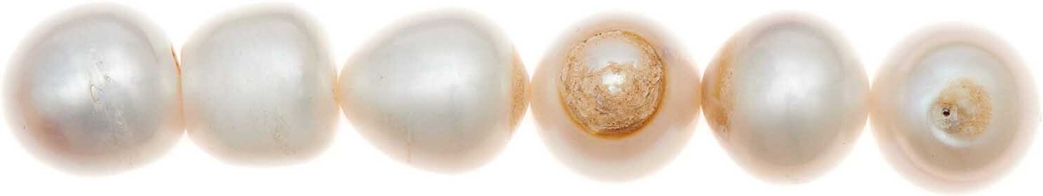 Rico Design itoshii Süßwasserperlen natur ca. 9-10mm 14 Stück