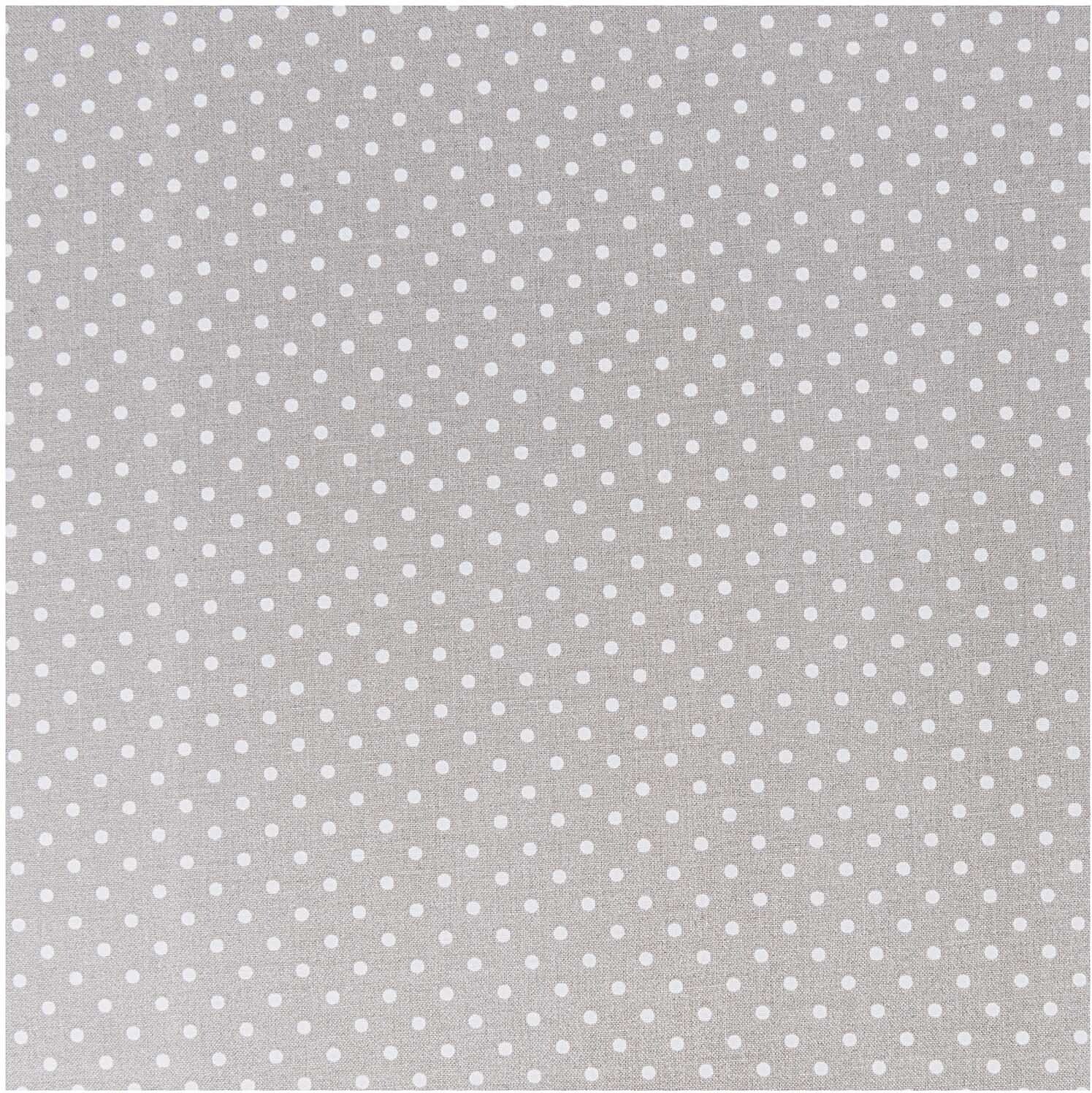 Rico Design Stoff Punkte klein grau-weiß 140cm
