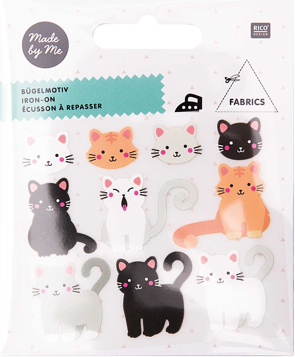 Rico Design Bügelmotive Katze 10 Stück