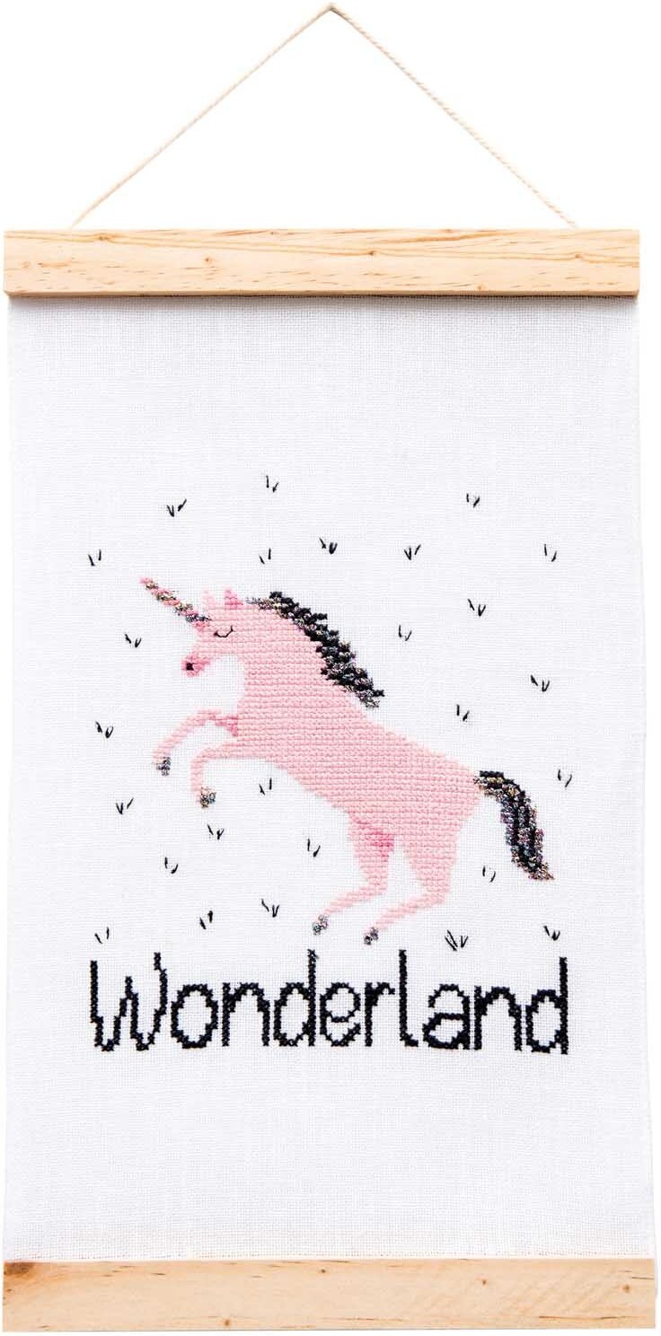 Rico Design Stickpackung Wandbehang Einhorn 20x30cm
