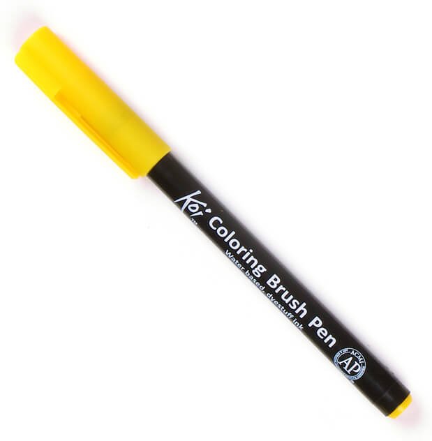 Koi Coloring Brush Pen Deep Yellow