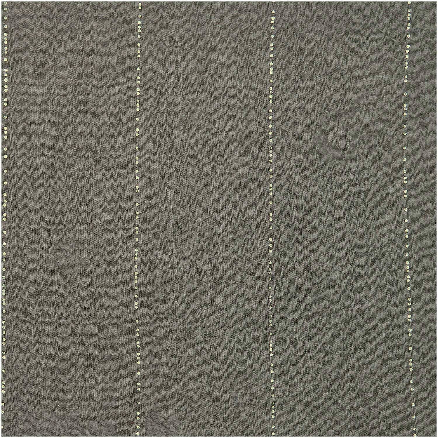 Rico Design Meterware Krinkelmusselin oliv Hot Foil