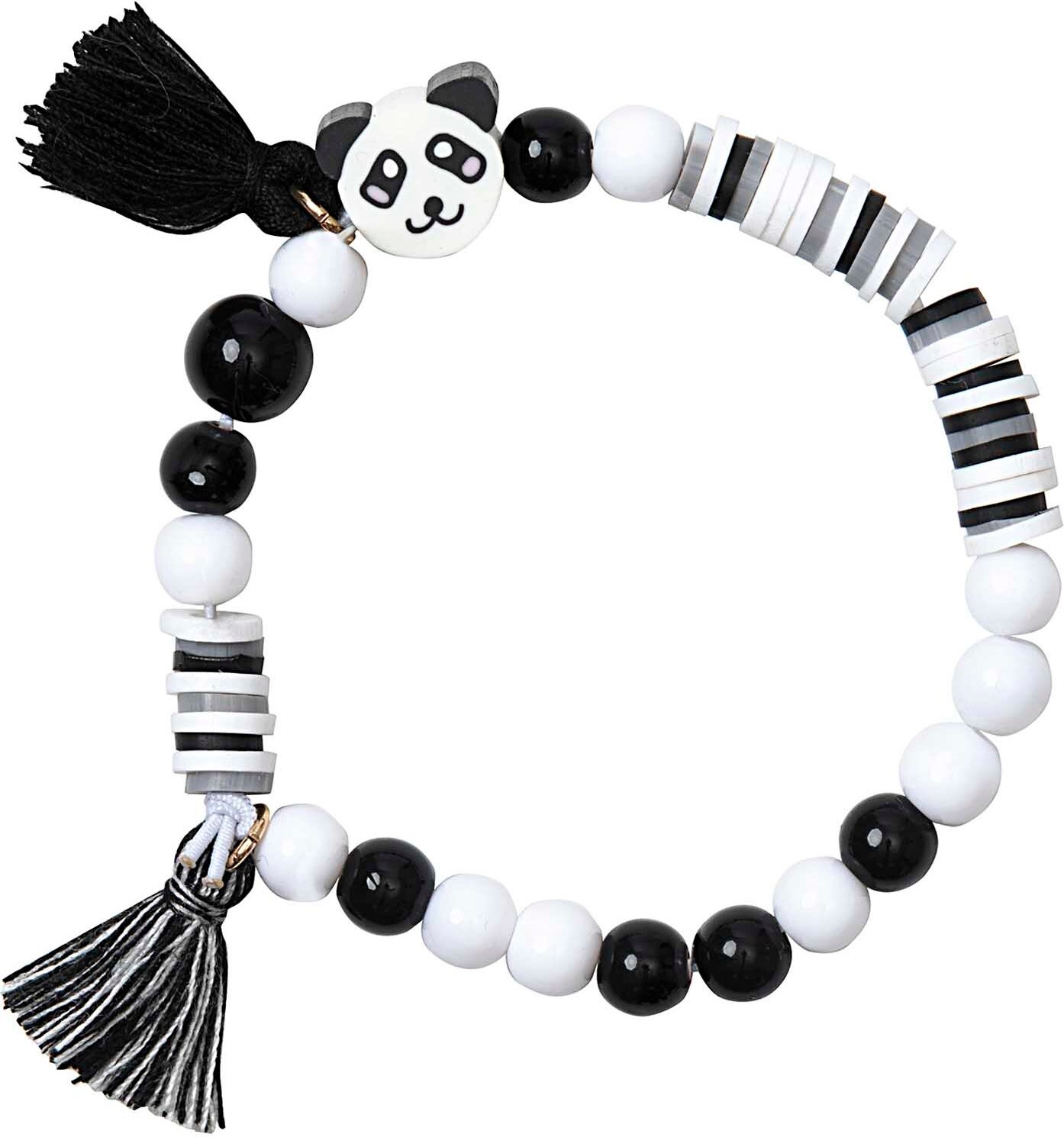 Rico Design Mini Perlen Armband Set schwarz-weiß