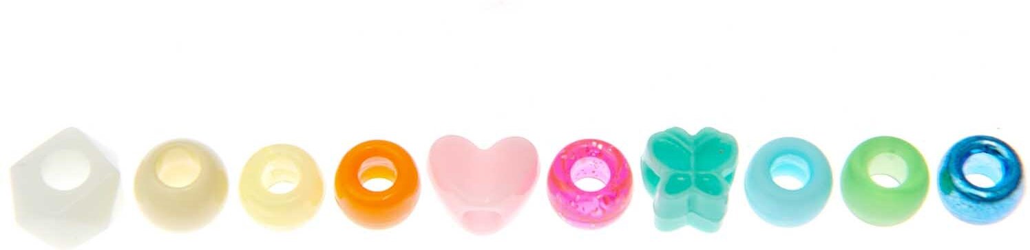 Rico Design itoshii - Ponii Beads Star Mix 9x6mm 80 Stück