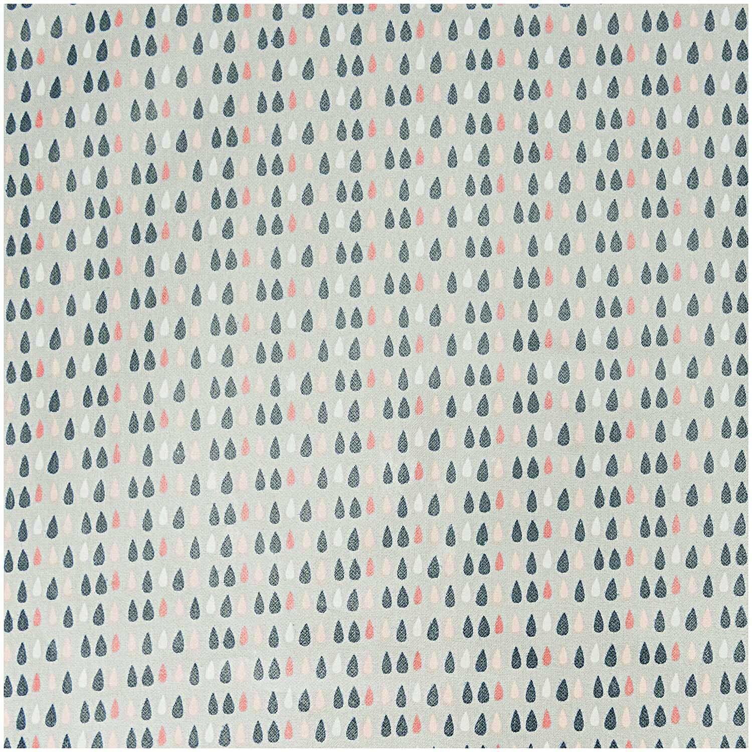 Rico Design Druckstoff Tropfen grau 140cm beschichtet