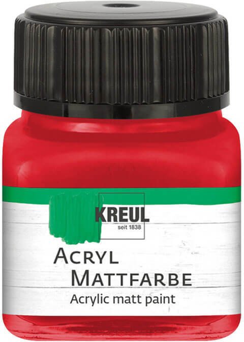 KREUL Acryl Mattfarbe 20ml Dunkelrot