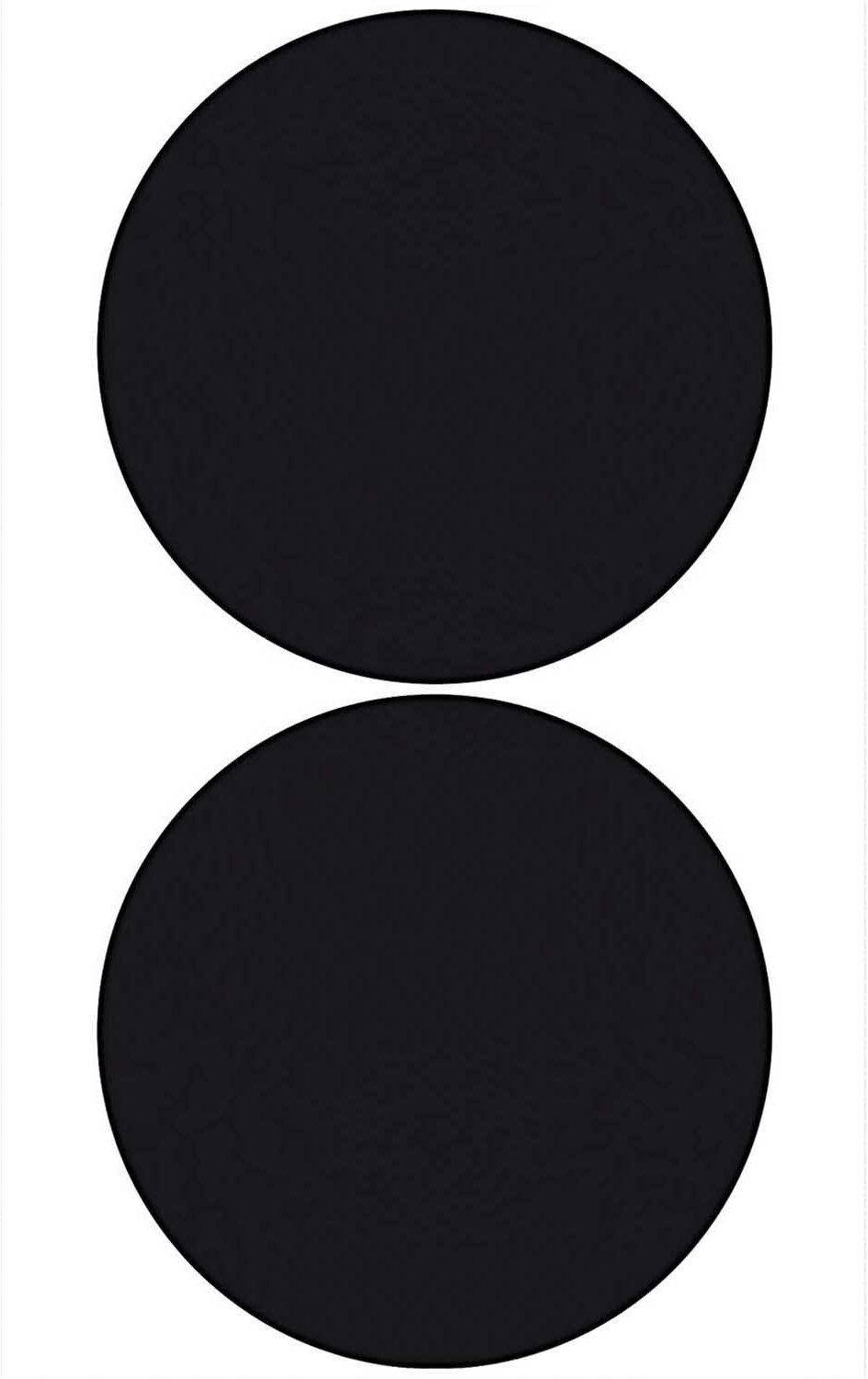 Rico Design Paper Poetry Tafelfolien Sticker Kreise schwarz groß 2 Stück Schwarz