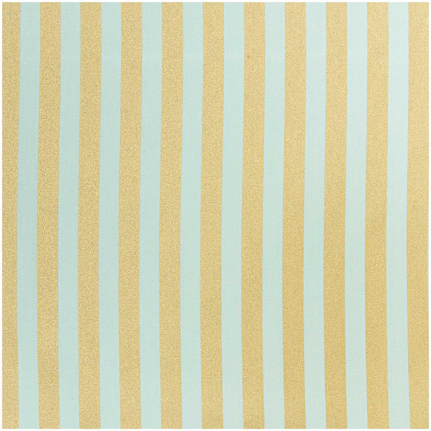 Rico Design Stoff Streifen mint-gold 140cm